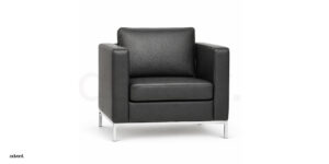 Modern Cubic Leather Armchair